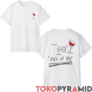 Very Rare "Pasta Sex & Wine Joys Of Life" T-Shirt Size L - Picture 1 of 1