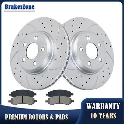 320mm Front Brake Rotors and Pads Kit fit for Dodge Challenger Charger Drilled - Image 1 of 4