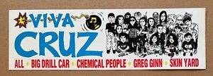 Cruz Records - Viva Cruz RAR Werbeaufkleber - Bild 1 von 1