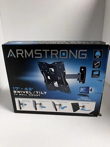 Armstrong Swivel & Tilt universal TV Wall Mount fits Most 17” to 42” tvs NEW - Picture 1 of 2