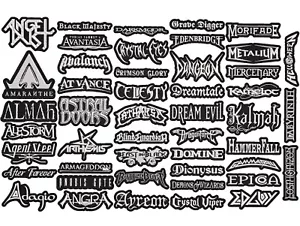 Power Metal full EMBROIDERY shaped 10pcs/Lot Random Mix Sew-On Patches - Picture 1 of 2