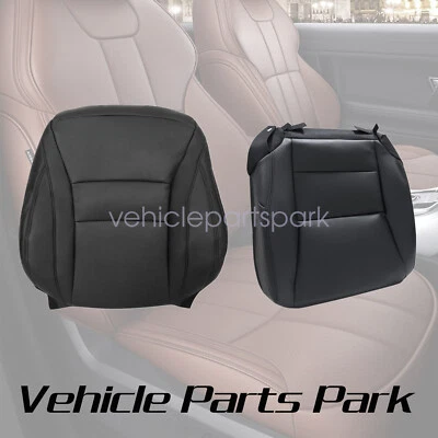 For 13-17 Honda Accord 9th Driver Bottom Top Perforated Leather Seat Cover Black - Image 1 of 4
