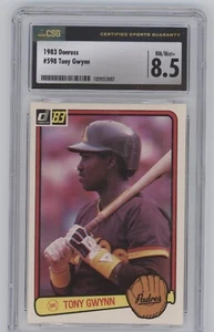 1983 Donruss Tony Gwynn Card #598 CSG NM/Mint 8.5 Rookie Card - Picture 1 of 2