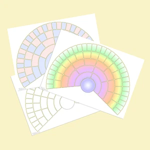 Tabla de ventiladores de árbol genealógico en blanco - elección de estilos - paquete A3 de 4 enrollados en tubo - Imagen 1 de 4