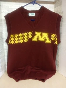 Minnesota Gophers Garon's Knitting Mills Orlon Acrylic Sweater Vest Medium Rare - Picture 1 of 9