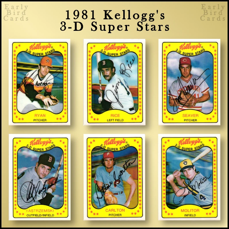 1981 Kellogg's 3-D Super Stars (1-66) / U Pick Cards - Build Set / Buy4+ Save30% - Image 1 of 1