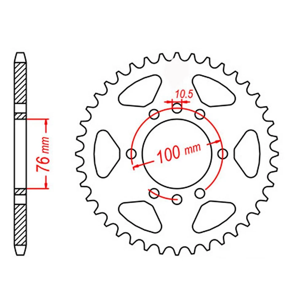 MTX Rear Sprocket 47T for Suzuki SP500 1981-1983 >520  - Image 1 of 1