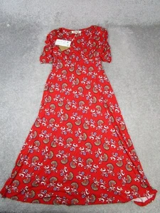 Boden Dress Womens 2 Petite Red Floral - Picture 1 of 10