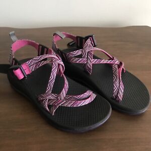 Chaco Pink, Gray, Black Strappy Adjustable Sandals Youth Size 3