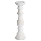 White Stone Candlestick Candle Holder Stand for Pillar Candles