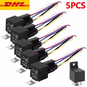 5x KFZ Relais Öffner Schließer Auto Umschaltrelais Wechselrelais 12V 40A Sockel - Bild 1 von 10
