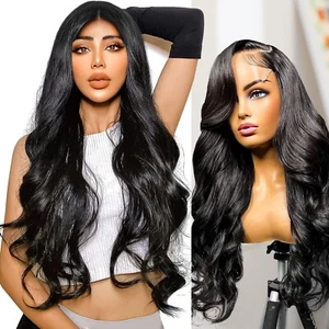 30 Inch Lace Front Wig Human Hair Frontal Wigs for Women Pre Plucked with Nat - Picture 1 of 6