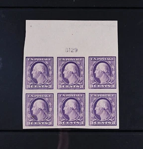 USA Scott # 483 Plate Block of 6 VF OG Hinged Washington US Stamps Cat $125 - Picture 1 of 2