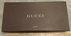 AUTHENTIC GUCCI STIVALE PELLE S.CUOIO REGENT NERO BLACK BOOTS EMPTY BOX (AA) - Picture 1 of 11