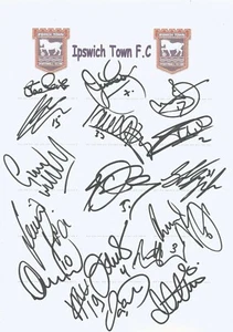 IPSWICH TOWN F.C SIGNED 2005/2006 A4 (12x8) TEAMSHEETx17+COA *ROYLE*MAGILTON* - Picture 1 of 2