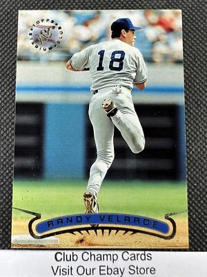 1996 #44 Randy Velarde Topps Stadium Club Baseball Yankees - Image 1 of 2