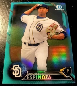 ANDERSON ESPINOZA - 2016 Bowman Chrome Draft SKY BLUE REFRACTORS #BCD140 - Picture 1 of 2