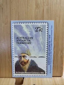 Australia Post Stamp Facts🏆Series 1 1996 #8 SIR DOUGLAS MAWSON Stamp Card🏆 - Picture 1 of 2