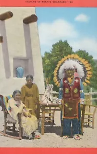 Indians in Scenic Colorado - lino non affrancato - Foto 1 di 3