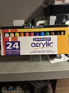 DALER ROWNEY ACRYLIC PAINT GRADUATE STUDENT ARTIST PAINTING SET 24x 22ml Tubes - Picture 1 of 4