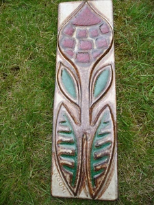Soholm Noomi Backhaussen Mid Century Danish Pottery Wall Plaque Flower - Picture 1 of 10