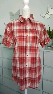 New Mens Mountain Warehouse Shirt Bnwt Red Check Small Cotton Bnwt - Picture 1 of 5