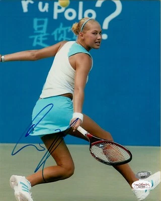 Anna Kournikova Tennis Star Signed 8x10 w/JSA & SportsMemorabilia.com COA - Image 1 of 2