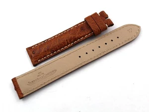 Cinturino Jaeger Le-Coultre Reverso Pelle Struzzo Marrone 17/16mm Ricambi Watch - Picture 1 of 5