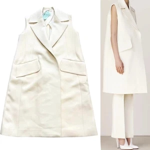 Celine Phoebe Philo 2015 Spring Lookbook Long Gilet Sleeveless Coat Size36 - Picture 1 of 11
