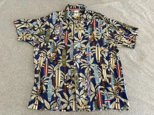 Warner Bros Looney Tunes Hawaiian Shirt Bugs Bunny Taz Wile E Coyote Mens Large - Picture 1 of 6