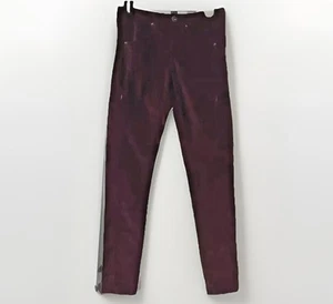 Athleta Corduroy Moto Skinny Pants Womens 0 Purple Grunge Whimsigoth Punk Y2K - Picture 1 of 4