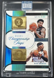 KEL'EL WARE BAM ADEBAYO 2024-25 PANINI EMINENCE DUAL CHAMPIONSHIP TAGS PATCH 1/1 - Picture 1 of 2