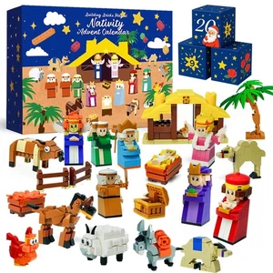Nativity Advent Calendar 2025 Kids – 24 Days Building Blocks Kits Christmas G... - Picture 1 of 9