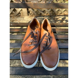 Cole Haan Grand Series Mens Leather Perforated Brown Casual Dress Shoes 12M - Picture 1 of 11