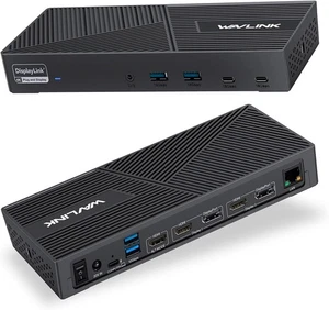 WAVLINK USB-C Dockingstation Triple Display 100W PD Gigabit Ethernet 10Gbps USB - Bild 1 von 9