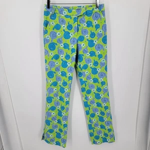 Lilly Pulitzer Hose Damen 10 Schneckenmuster Struktur Blumen Retro Preppy Sommer - Bild 1 von 9