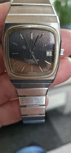 HAU Herren Armbanduhr OMEGA Constellation Mega quartz 32 KHz Stahl vintage Uhren - Bild 1 von 4