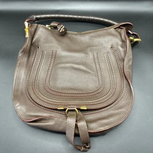 Auténtica Cartera Bolso Sillín Chloe Marcie Mediana Superior Cuero Negro Lujo - Imagen 1 de 13