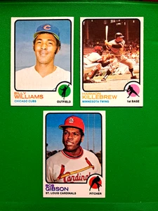 1973 Topps Harmon Killebrew #170 Bob Gibson #190 Billy Williams #200 BV $50-$125 - Picture 1 of 2