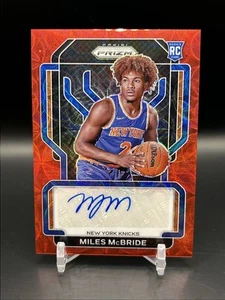 2021 Panini Prizm Miles McBride RC Auto Red Choice #RS-MMR - Bild 1 von 2