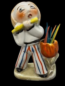 Antique Japan  Veggie Melon Head  Porcelain 1930s Pied Piper Lusterware Mini - Picture 1 of 11
