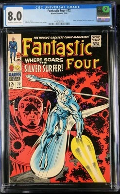 Fantastic Four #72 Marvel Comics 1968 Silver Surfer Galactus Key CGC 8.0 - Image 1 of 2