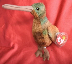 TY Beanie Baby 1998 Beak The Kiwi Bird - Picture 1 of 6