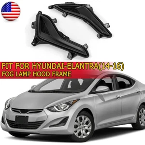 1Pair For 2014 2015 2016 Hyundai Elantra Front Bumper Fog Light Lamp Cove Bezel - Picture 1 of 8