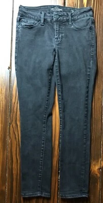 Pantalones de mezclilla Lucky Brand para mujer talla 0/25 tobillo negros tiro bajo Lolita ajustados Foto 1 de 4
