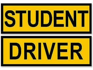 9" STUDENT DRIVER 2 PIECE SET MAGNET MADE IN USA - Bild 1 von 2