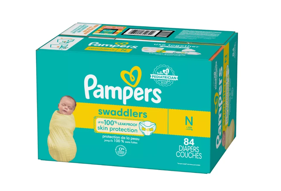 Мягкие детские подгузники Pampers Swaddlers для новорожденных размер 0–84 карата - Изображение 1 из 1