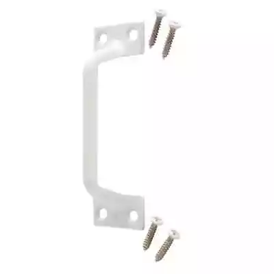 2PK Everbilt 3-7/8 inch White Pull Handle Cabinet Door, Window Repair Type 20392 - Image 1 of 2