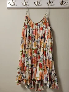 Fashion Dress Large Hem Comfy Floral Print Spaghetti Straps Mini Dress Sexy - Picture 1 of 5