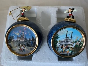 2 Disney 1997 Christmas Ornament Mickey's Bradford Exchange Porcelain/SURGERY $ - Picture 1 of 5